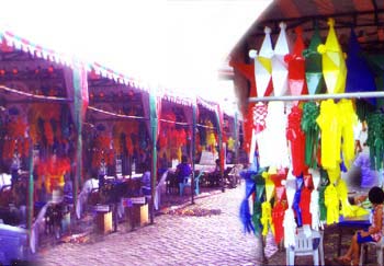 Street stalls all selling parols